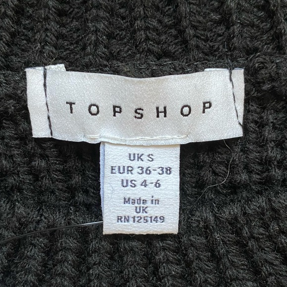 🎉NWT TOPSHOP Cropped Sweater, Women’s Size S (4-6), Black/Cream - Nordstr… - Picture 7 of 8